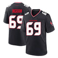Friene H.Texans #69 Ed Ingram Player Navy Team Home Game Stitched Jerseys
