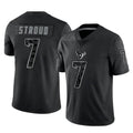 Friene H.Texans #7 C.J. Stroud Player Black REFLECTIVE Limited Stitched Jerseys