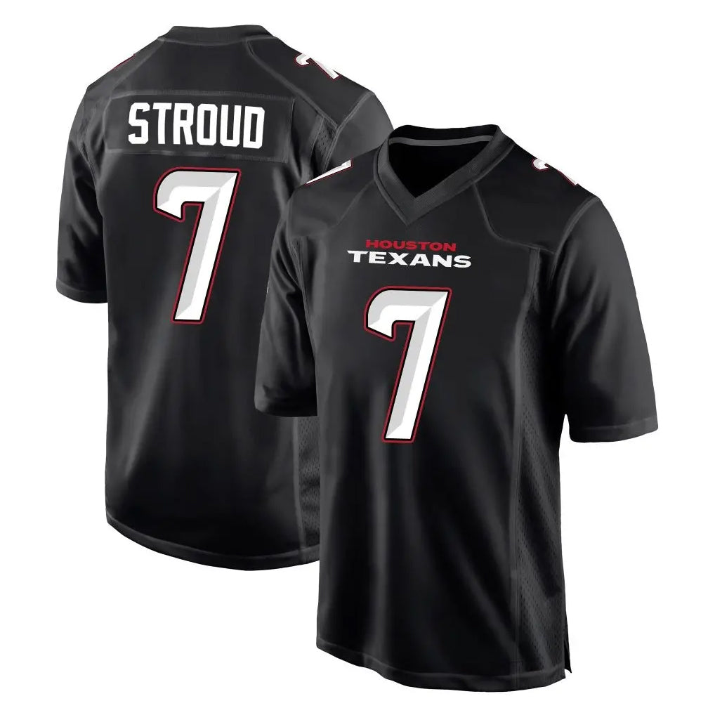Friene H.Texans #7 CJ Stroud Player Carbon Black Fashion Home Game Stitched Jerseys