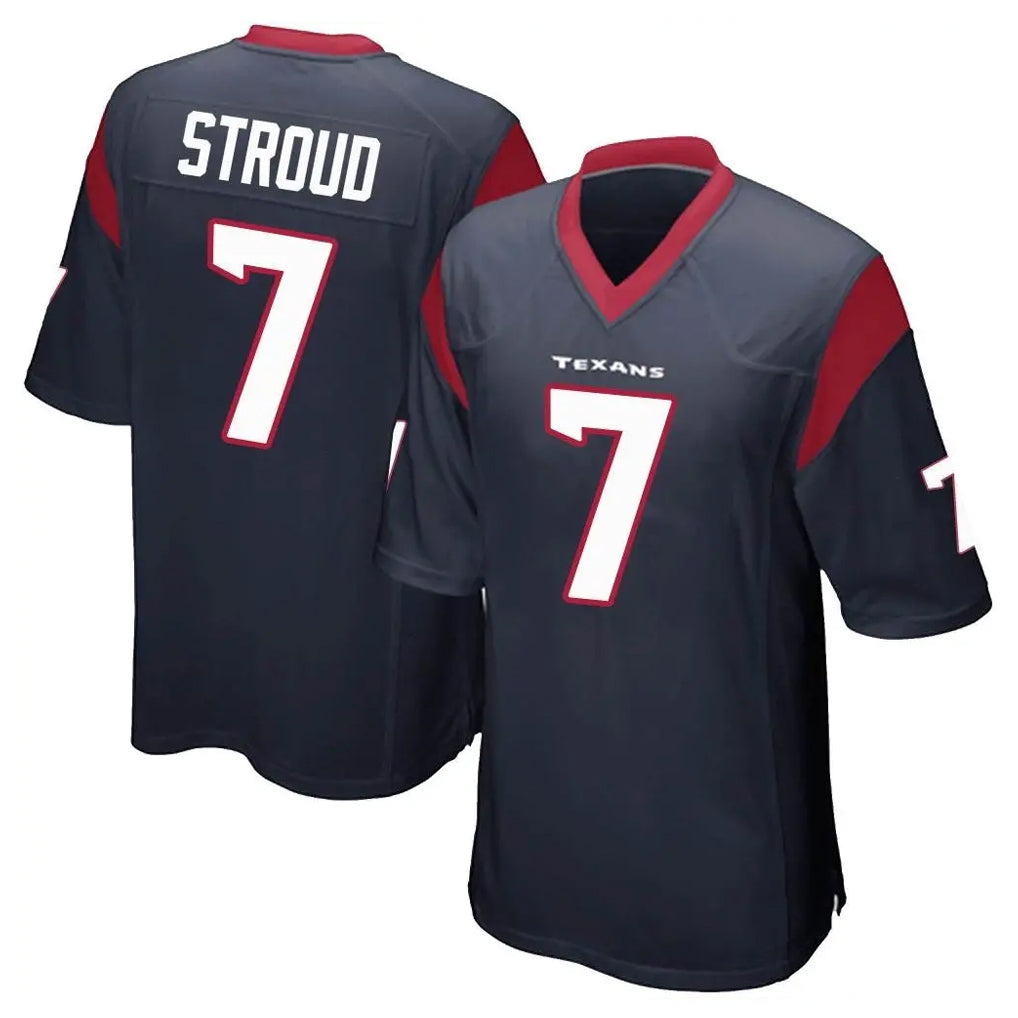 Friene H.Texans #7 CJ Stroud Player Navy Home Game Stitched Jerseys
