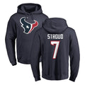 Friene H.Texans #7 CJ Stroud Player Navy Pro Line Pullover Hoodie Limited Game Stitched Jerseys
