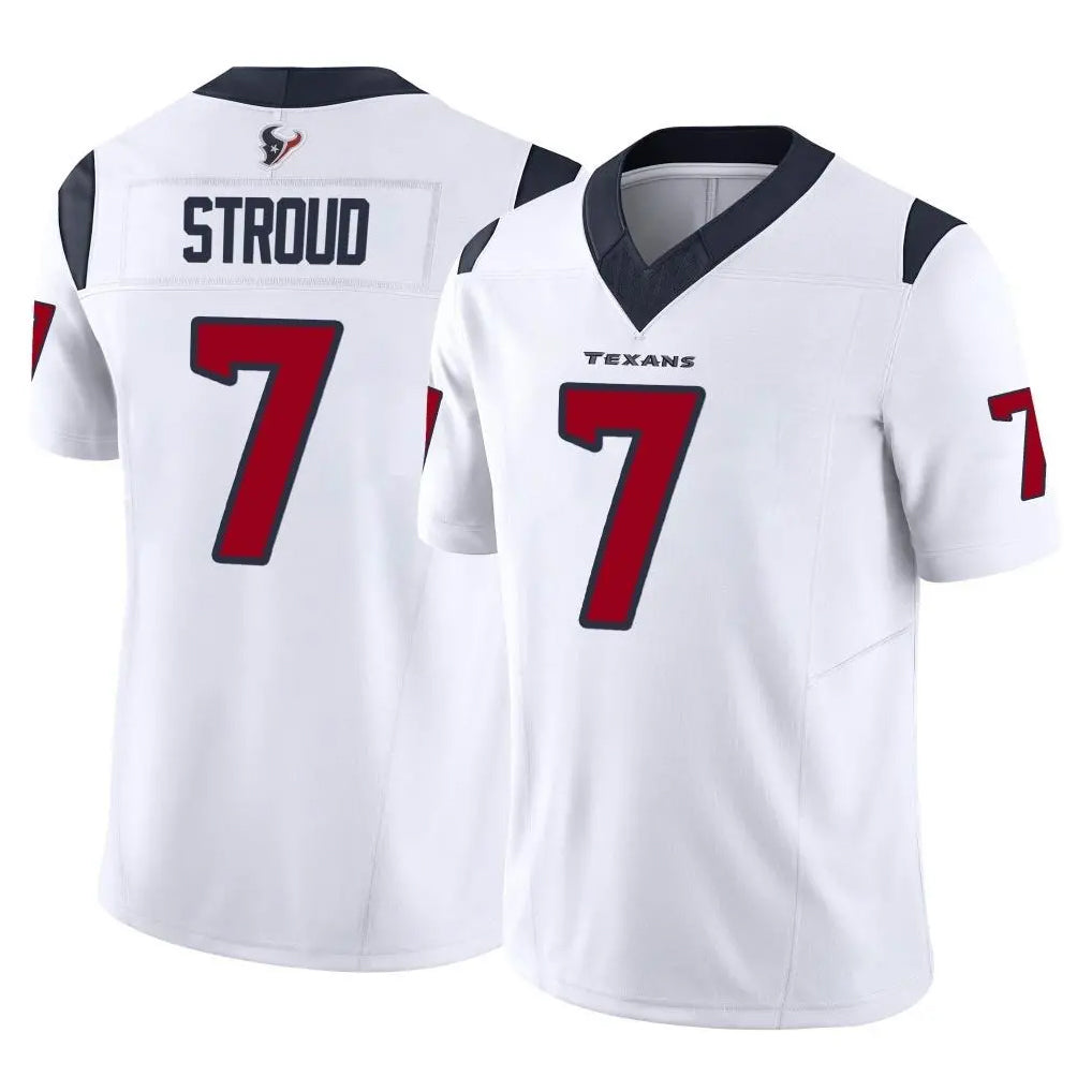 Friene H.Texans #7 CJ Stroud Player White Limited Vapor F.U.S.E. Home Game Stitched Jerseys