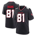 Friene H.Texans #81 Jayden Higgins Player Navy Team Home Game Stitched Jerseys