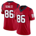 Friene H.Texans #86 Dalton Schultz Player Red Limited Vapor F.U.S.E. Home Game Stitched Jerseys
