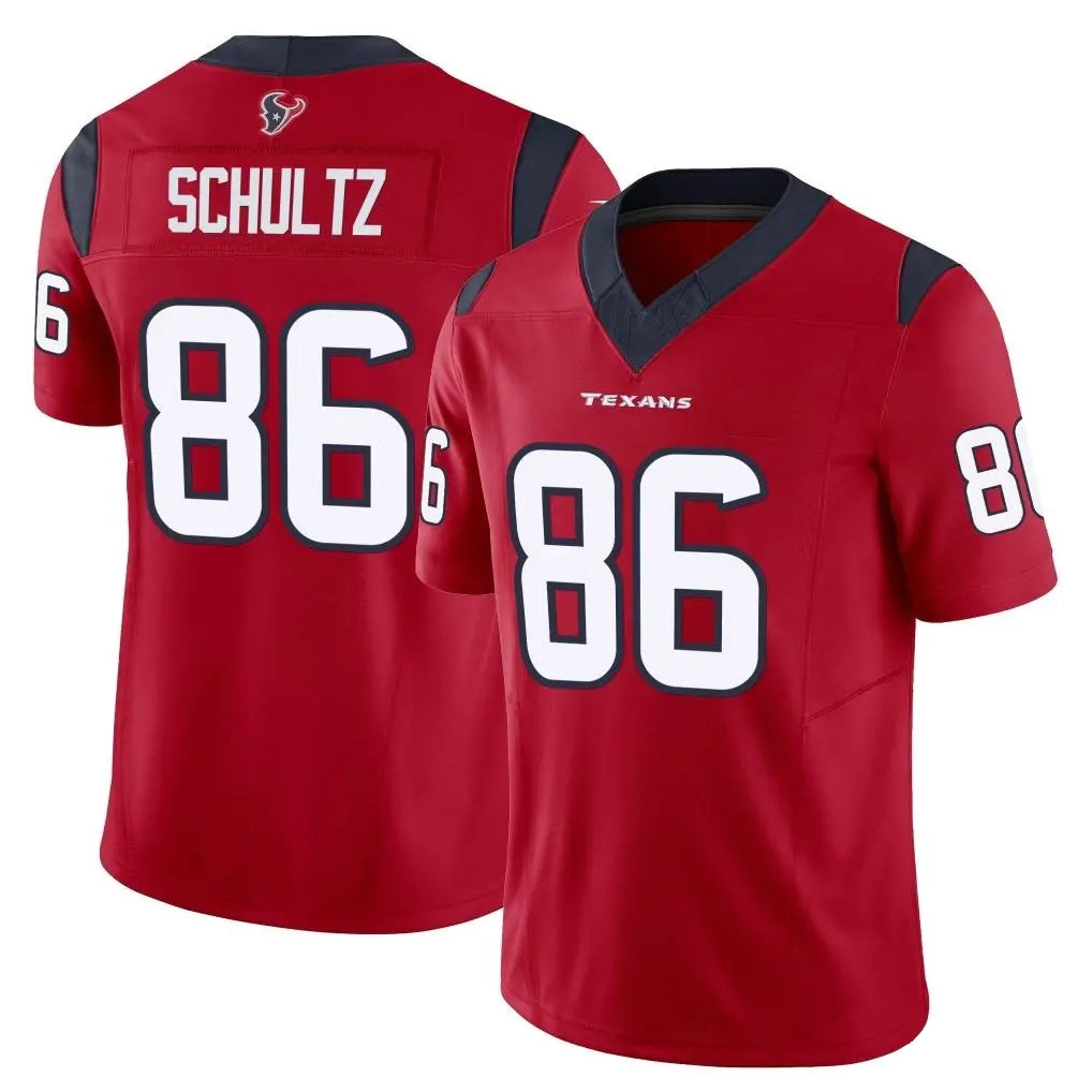 Friene H.Texans #86 Dalton Schultz Player Red Limited Vapor F.U.S.E. Home Game Stitched Jerseys