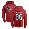 Friene H.Texans #86 Dalton Schultz Player Red Pro Line Pullover Hoodie Limited Game Stitched Jerseys