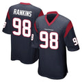 Friene H.Texans #98 Sheldon Rankins Player Navy Home Game Stitched Jerseys