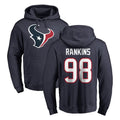 Friene H.Texans #98 Sheldon Rankins Player Navy Pro Line Pullover Hoodie Limited Game Stitched Jerseys