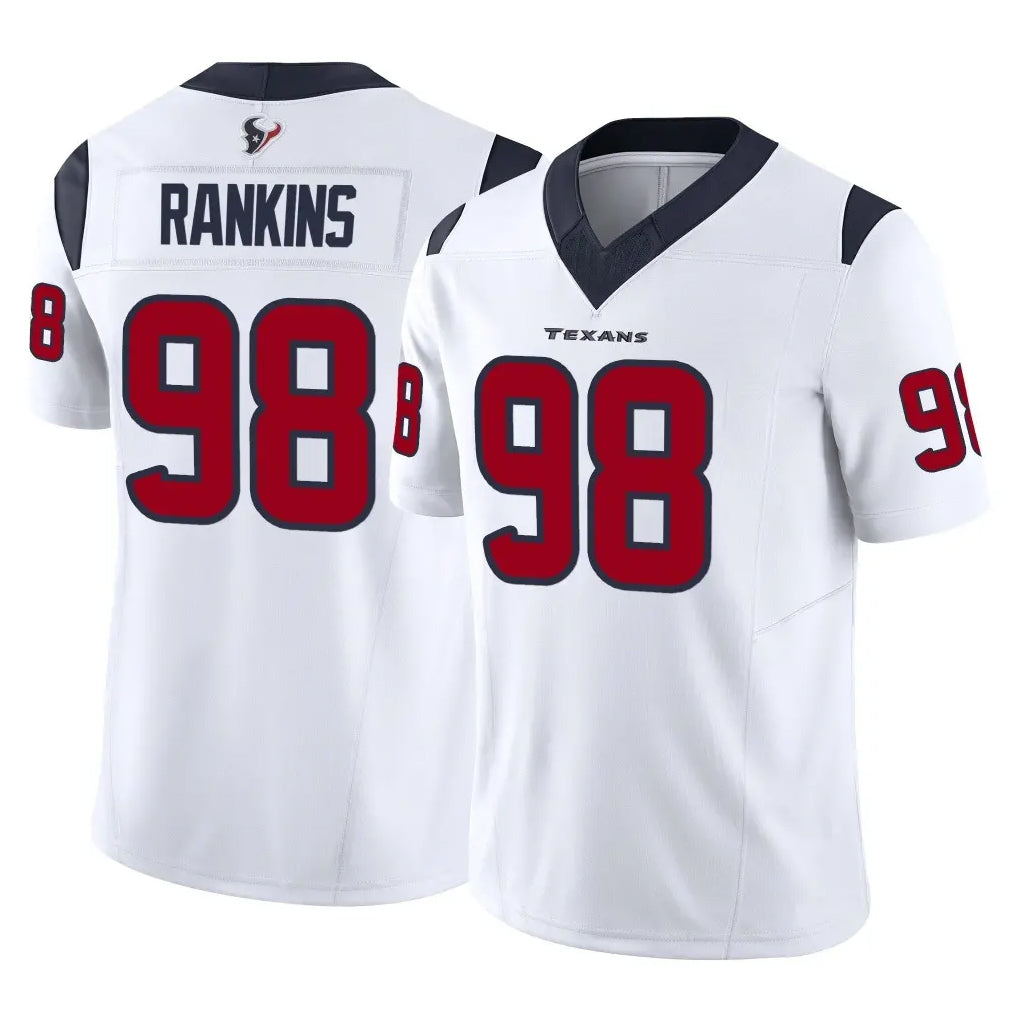 Friene H.Texans #98 Sheldon Rankins Player White Limited Vapor F.U.S.E. Home Game Stitched Jerseys