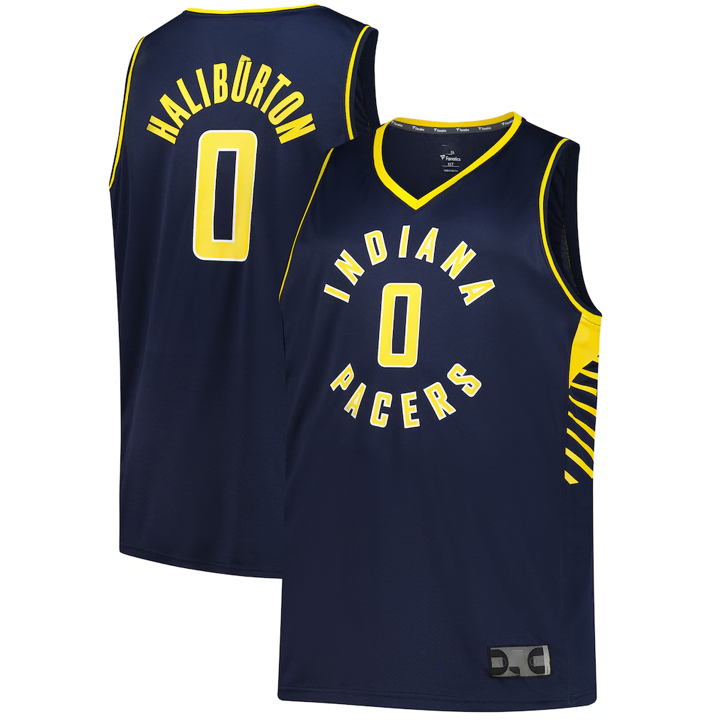 Friene I.Pacers #0 Tyrese Haliburton Navy Big & Tall Fast Break Jerseys - Icon Edition