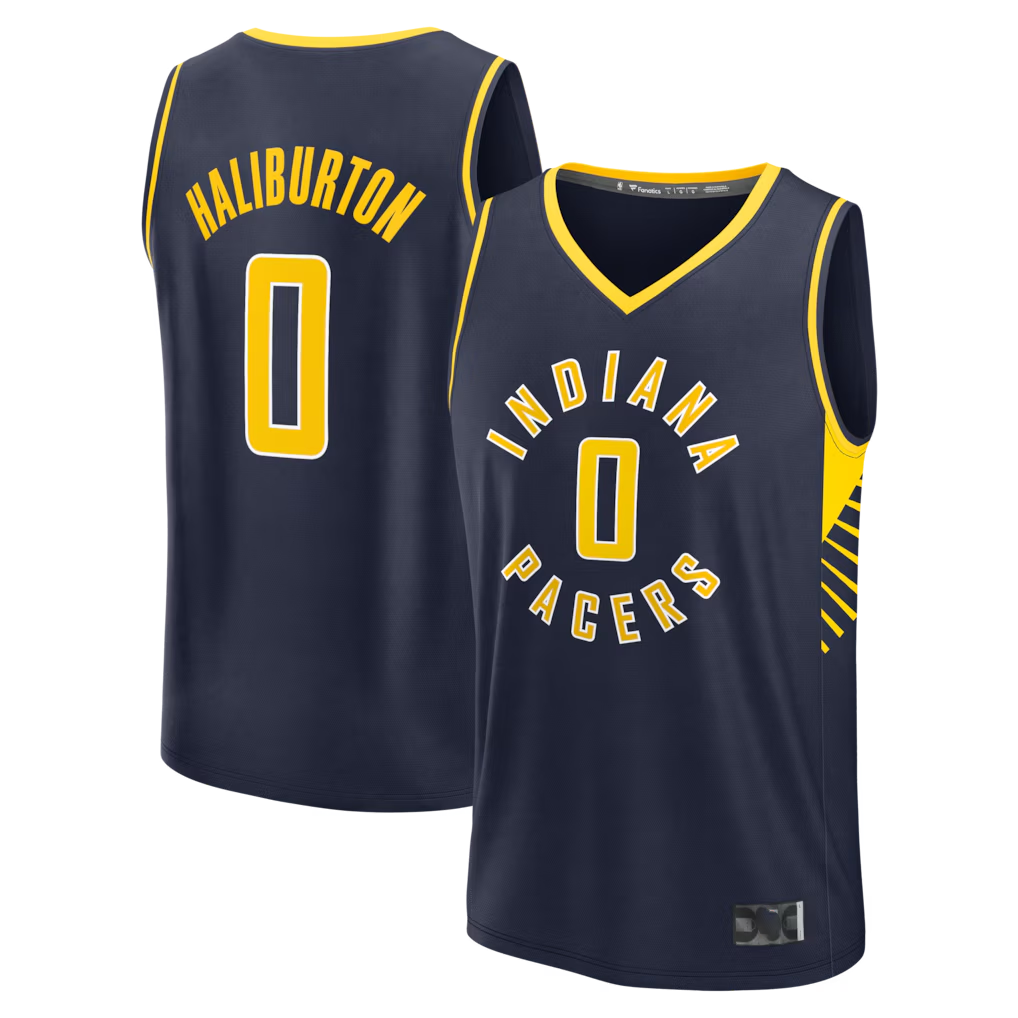 Friene I.Pacers #0 Tyrese Haliburton Navy Fast Break Replica Jerseys - Icon Edition