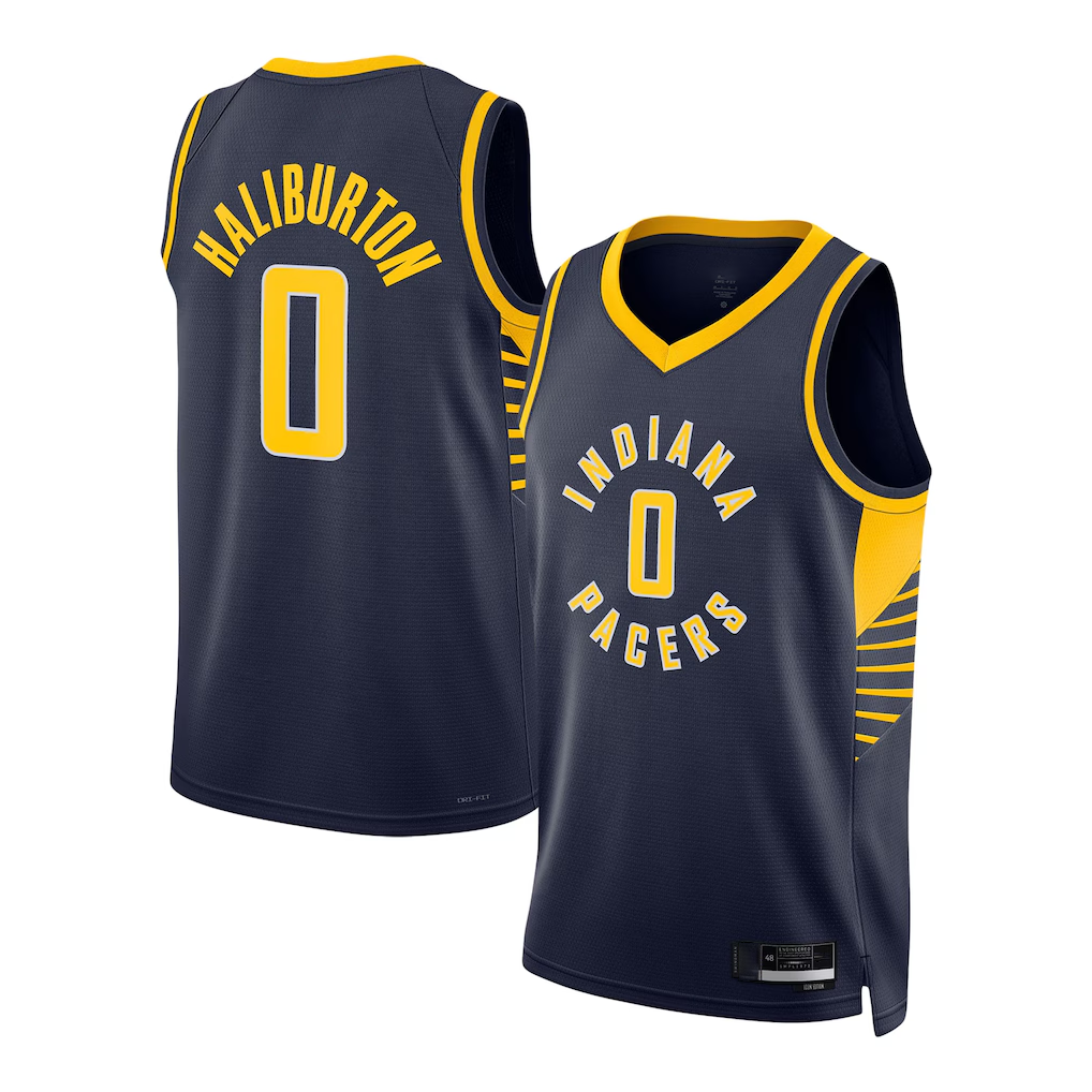 Friene I.Pacers #0 Tyrese Haliburton Navy Swingman Jerseys - Icon Edition