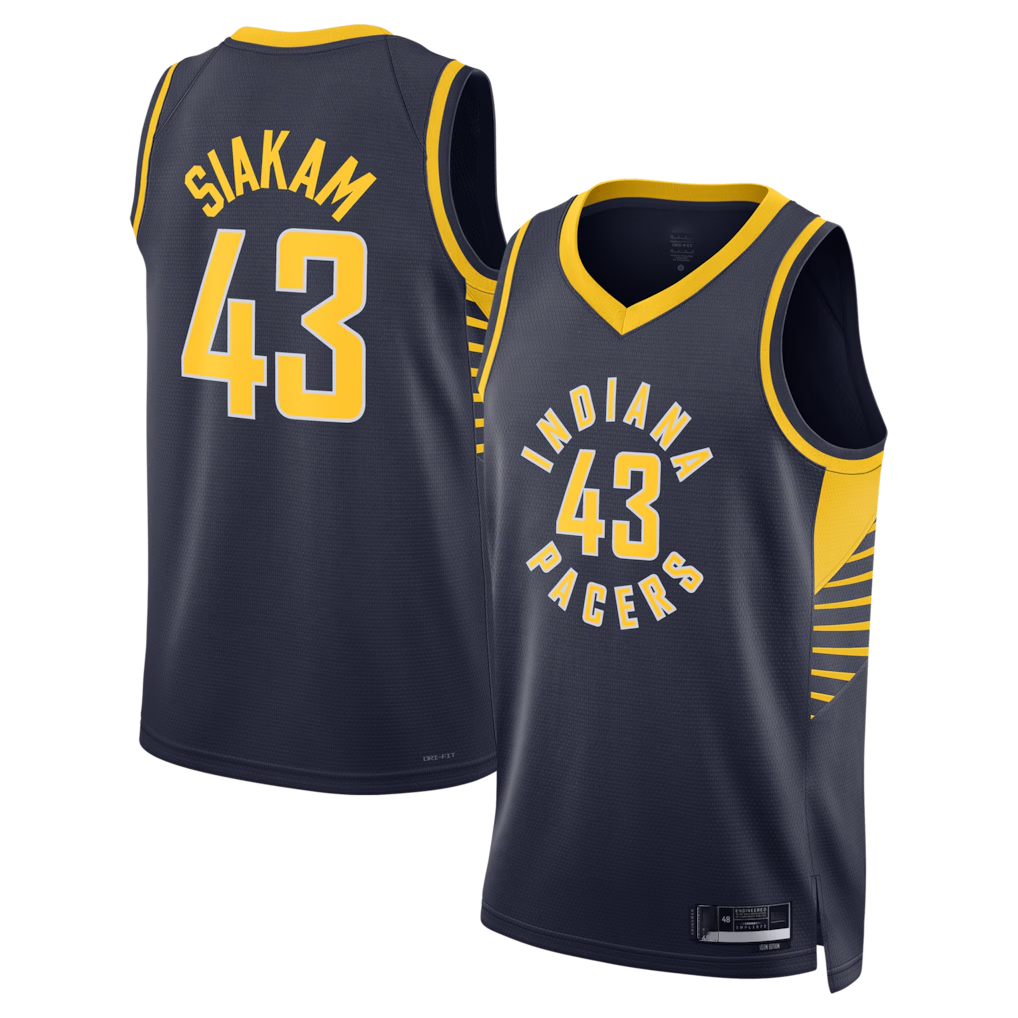 Friene I.Pacers #43 Pascal Siakam Navy Swingman Jerseys - Icon Edition