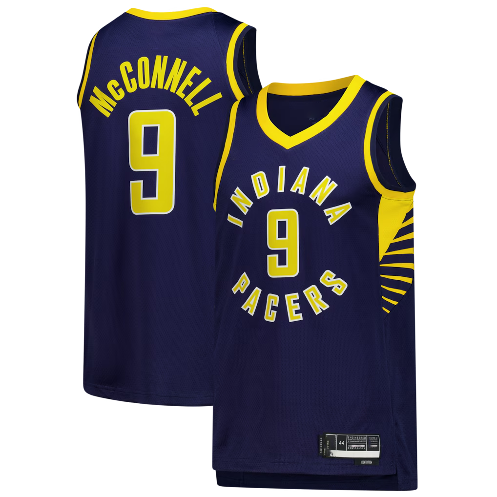 Friene I.Pacers #9 T.J. McConnell Navy Swingman Jerseys - Icon Edition