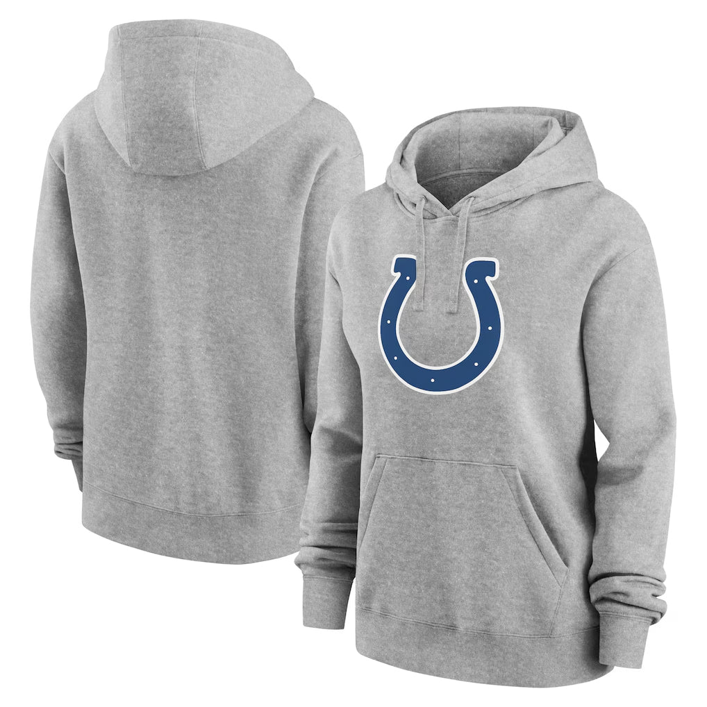 Friene IN.Colts Heather Gray Club Fleece Hoodie Limited Blank Player Stitched Jerseys