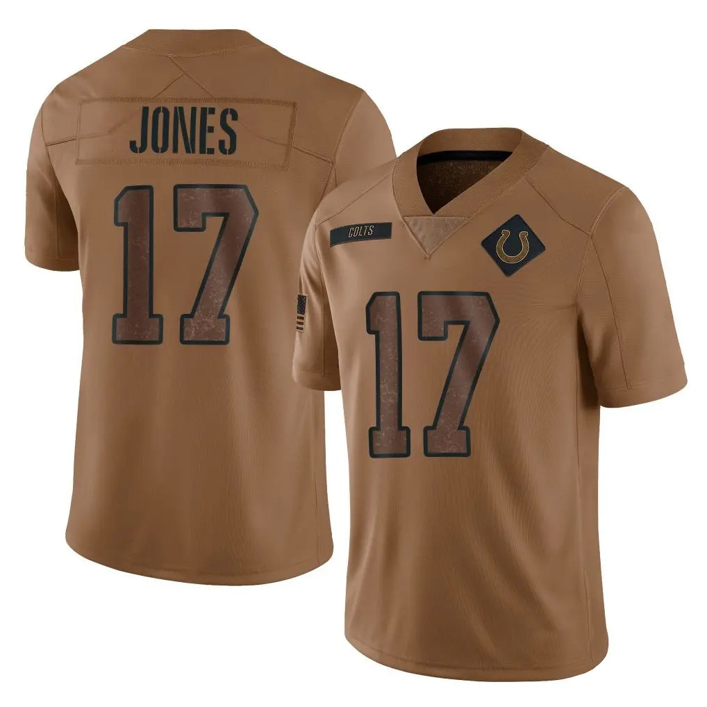 Friene IN.Colts #17 Daniel Jones Player Brown Salute To Service Limited Stitched Jerseys
