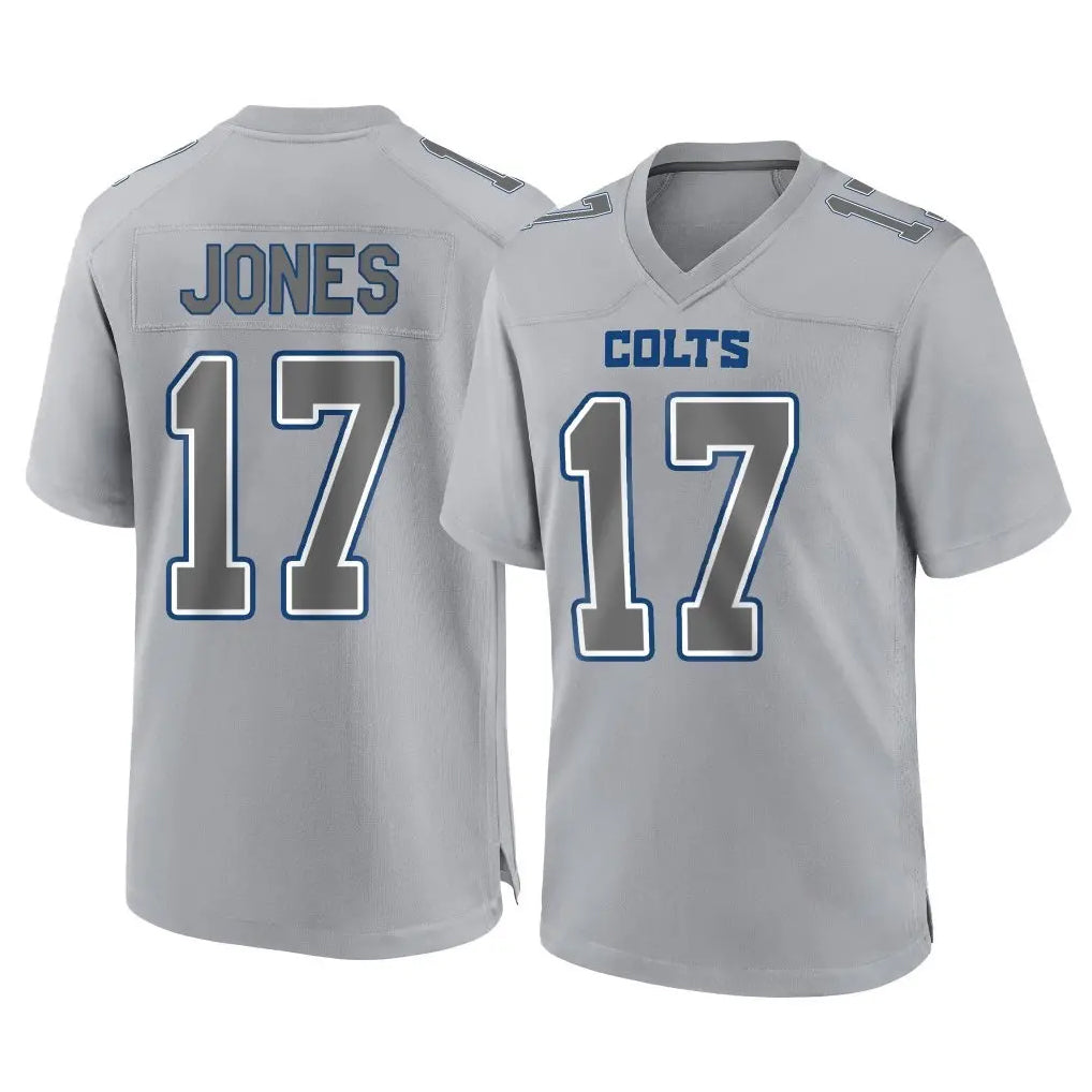 Friene IN.Colts #17 Daniel Jones Player Gray Atmosphere Fashion Home Game Stitched Jerseys