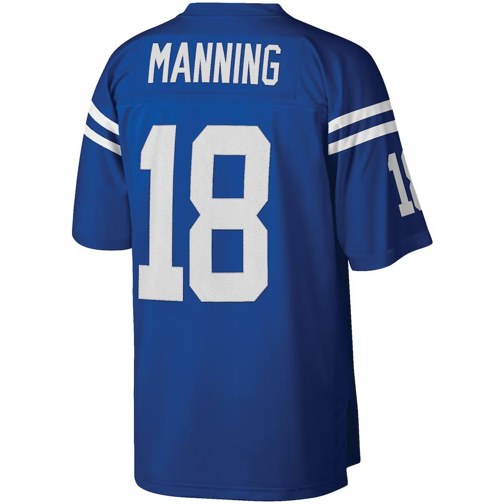 Friene IN.Colts #18 Peyton Manning Mitchell & Ness Royal Big & Tall Retired Player Replica Stitched Jerseys