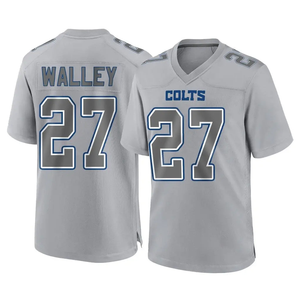 Friene IN.Colts #27 Justin Walley Player Gray Atmosphere Fashion Home Game Stitched Jerseys