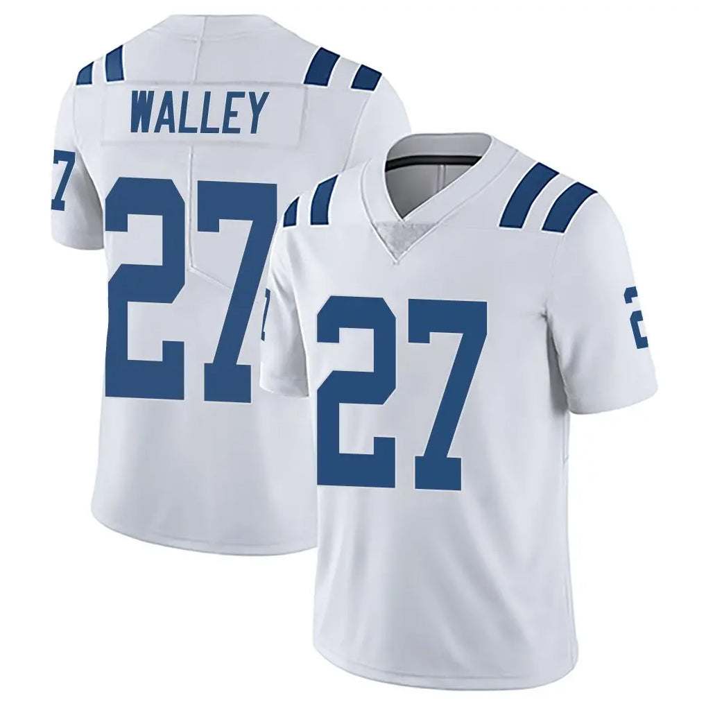 Friene IN.Colts #27 Justin Walley Player White Limited Vapor Untouchable Home Game Stitched Jerseys