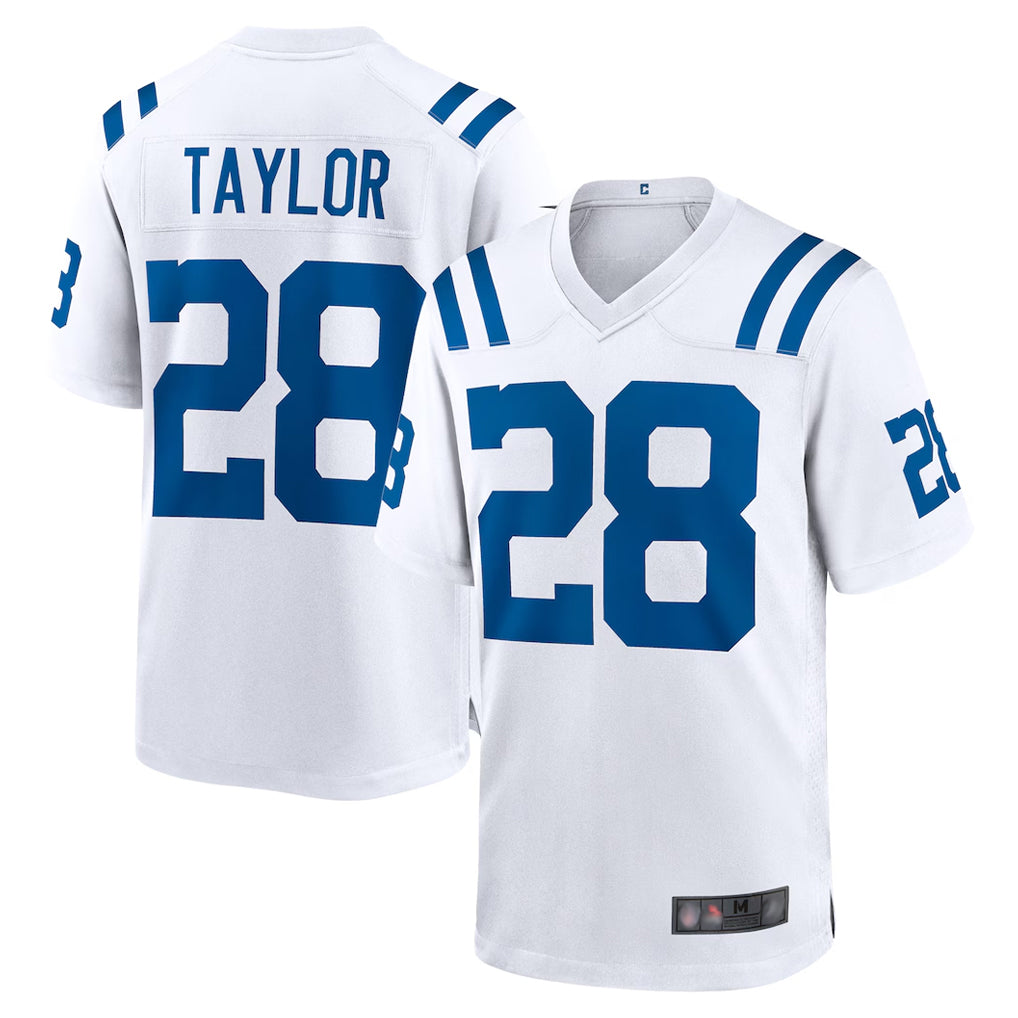 Friene IN.Colts #28 Jonathan Taylor Player White Home Game Stitched Jerseys
