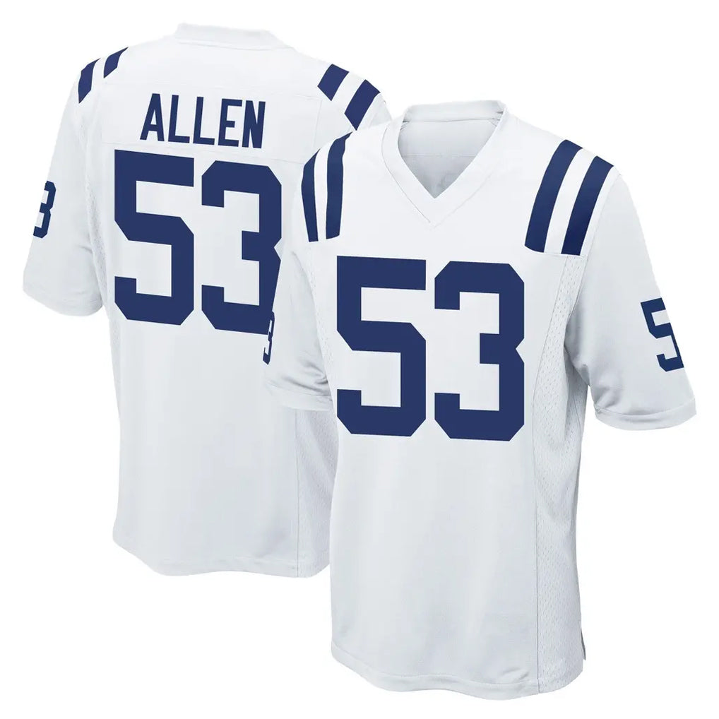 Friene IN.Colts #53 CJ Allen Player White Home Game Stitched Jerseys