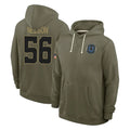 Friene IN.Colts #56 Quenton Nelson Player Olive Salute to Service Pullover Hoodies Limited Stitched Jerseys