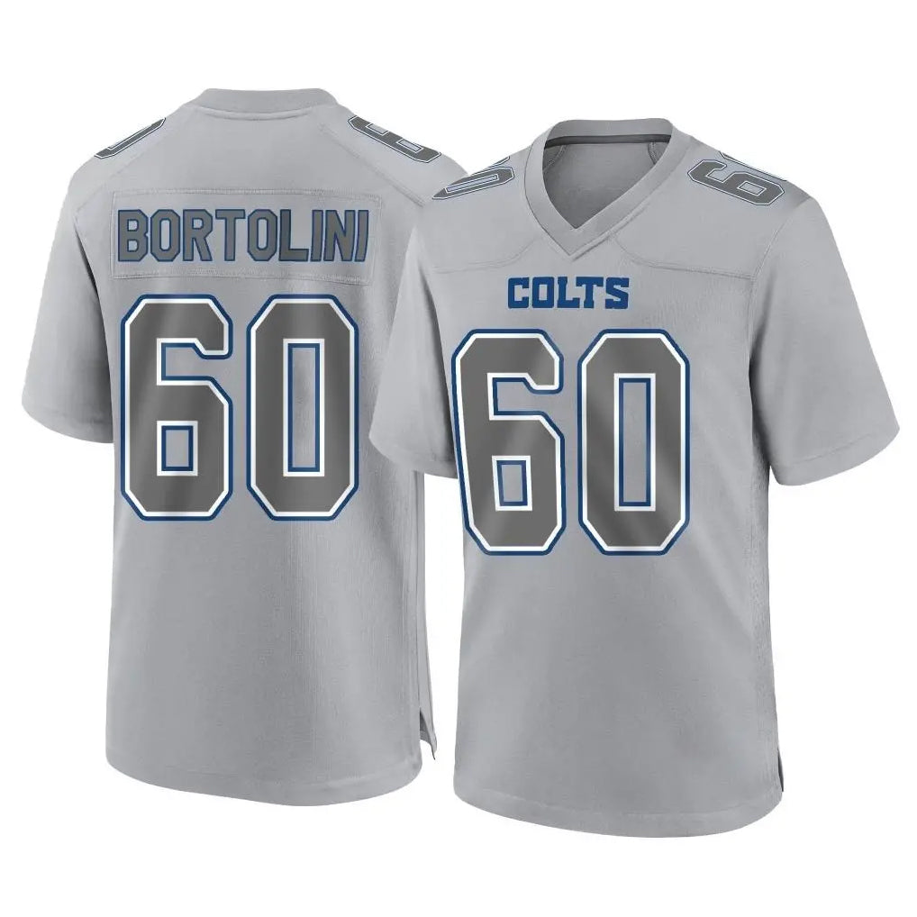 Friene IN.Colts #60 Tanor Bortolini Player Gray Atmosphere Fashion Home Game Stitched Jerseys