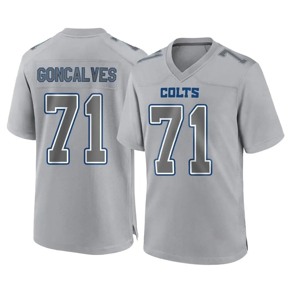 Friene IN.Colts #71 Matt Goncalves Player Gray Atmosphere Fashion Home Game Stitched Jerseys