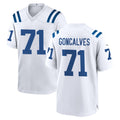 Friene IN.Colts #71 Matt Goncalves Player White Home Game Stitched Jerseys