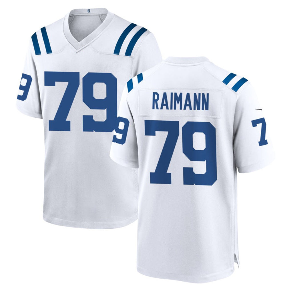 Friene IN.Colts #79 Bernhard Raimann Player White Home Game Stitched Jerseys