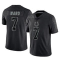 Friene IN.Colts #7 Charvarius Ward Sr. Player Black Reflective Limited Game Stitched Jerseys