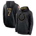 Friene IN.Colts #7 Charvarius Ward Sr. Player Black Salute to Service Hoodies Limited Game Stitched Jerseys