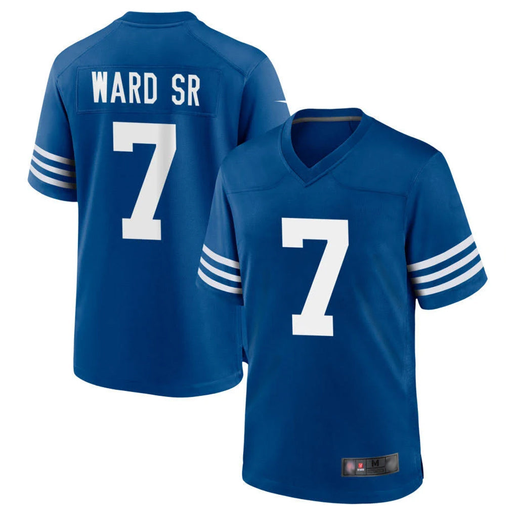 Friene IN.Colts #7 Charvarius Ward Sr. Player Royal Limited Home Game Stitched Jerseys