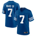 Friene IN.Colts #7 Charvarius Ward Sr. Player Royal Limited Home Game Stitched Jerseys