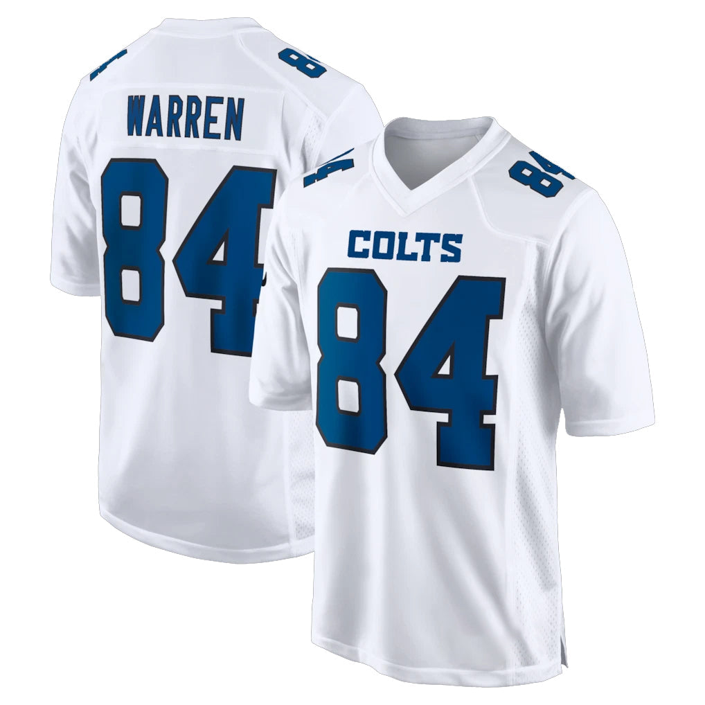 Friene IN.Colts #84 Tyler Warren Player White Tundra Fashion Home Game Stitched Jerseys