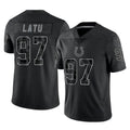 Friene IN.Colts #97 Laiatu Latu Player Black Reflective Limited Game Stitched Jerseys