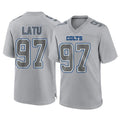 Friene IN.Colts #97 Laiatu Latu Player Gray Atmosphere Fashion Home Game Stitched Jerseys