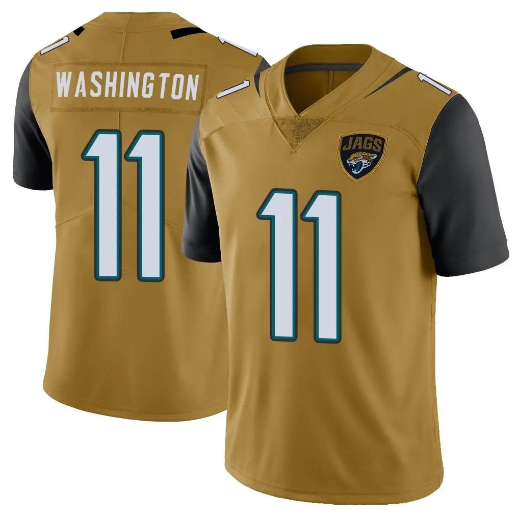 Friene J.Jaguars #11 Parker Washington Player Gold Vapor Limited Home Game Stitched Jerseys