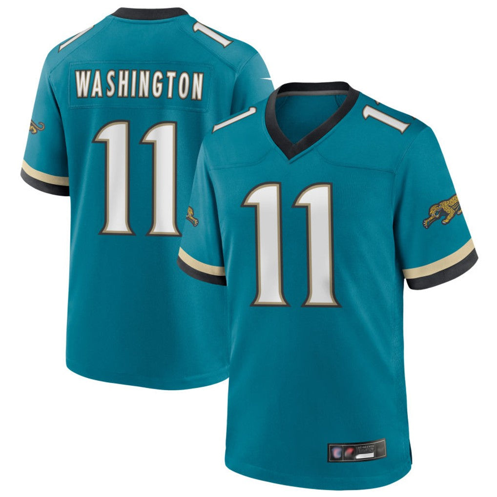 Friene J.Jaguars #11 Parker Washington Player Legend Teal Game Stitched Jerseys