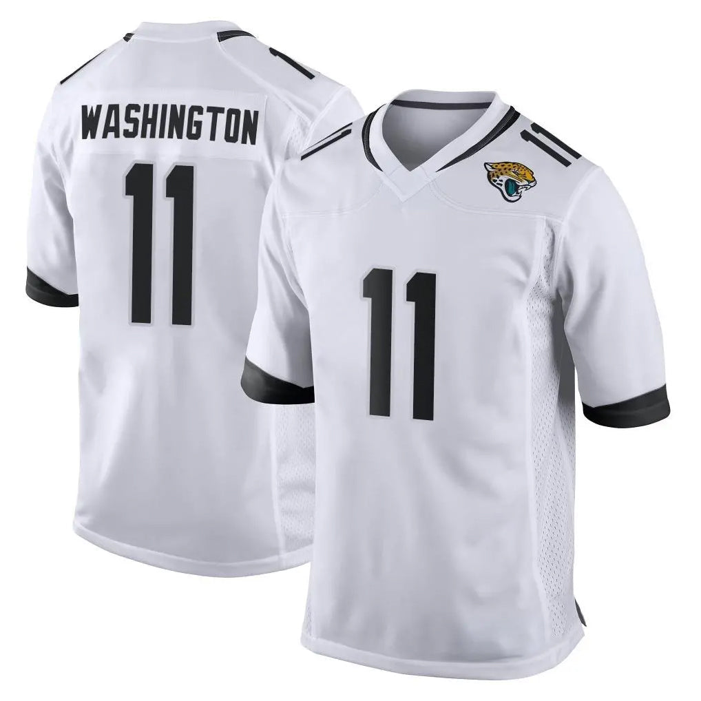 Friene J.Jaguars #11 Parker Washington Player White Home Game Stitched Jerseys