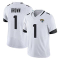 Friene J.Jaguars #1 Montaric Brown Player White Vapor F.U.S.E. Limited Home Game Stitched Jerseys