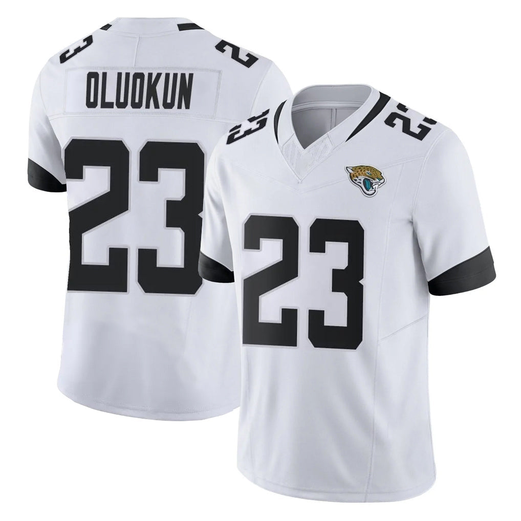 Friene J.Jaguars #23 Foyesade Oluokun Player White Vapor F.U.S.E. Limited Home Game Stitched Jerseys