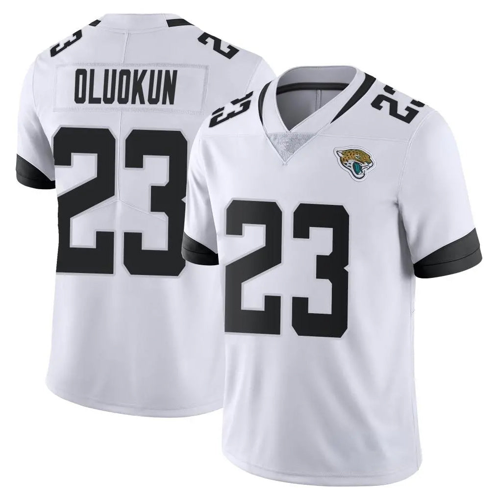 Friene J.Jaguars #23 Foyesade Oluokun Player White Vapor Untouchable Limited Home Game Stitched Jerseys