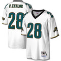 Friene J.Jaguars #28 Fred Taylor Player Mitchell & Ness White Legacy Replica Stitched Jerseys