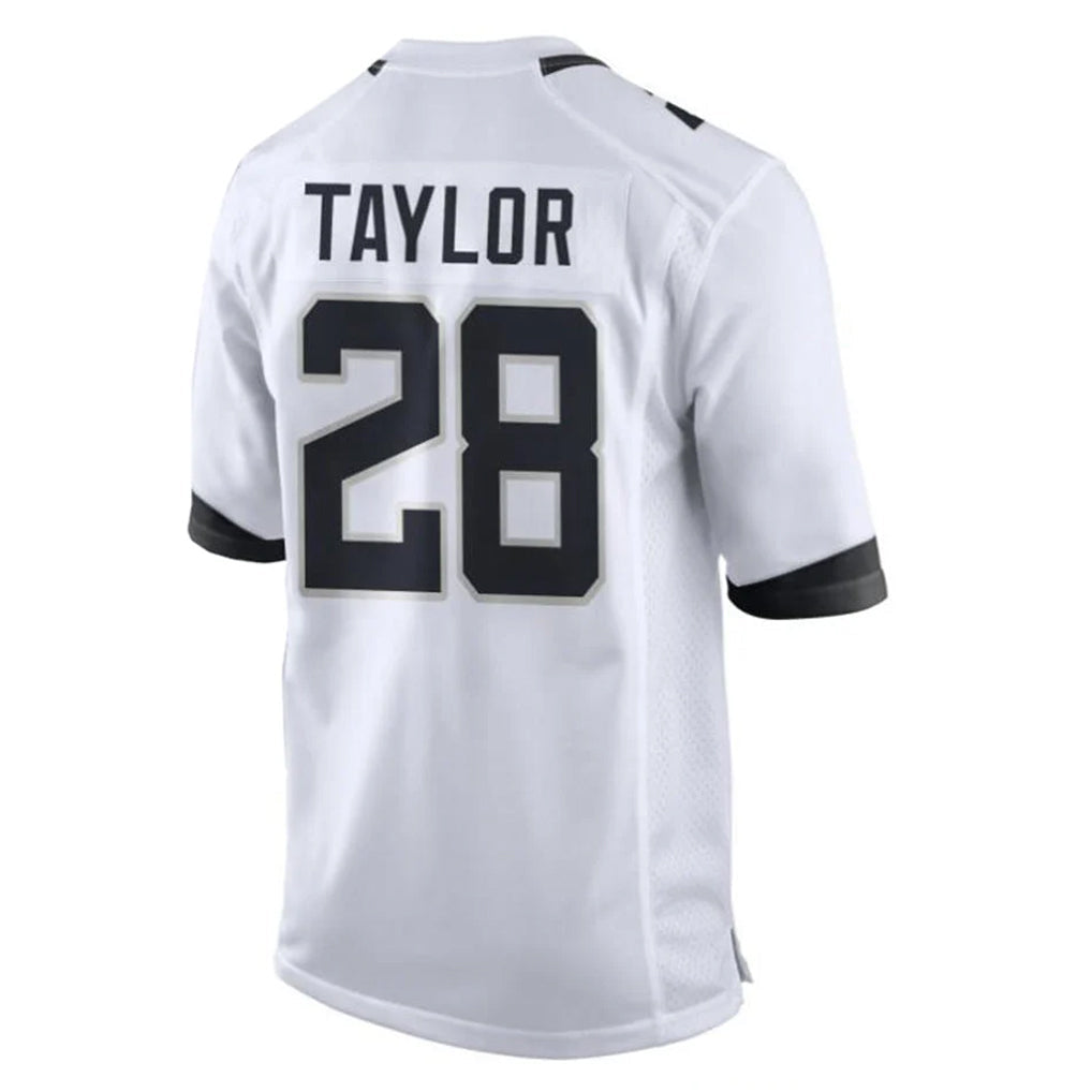 Friene J.Jaguars #28 Fred Taylor Player White Home Game Stitched Jerseys