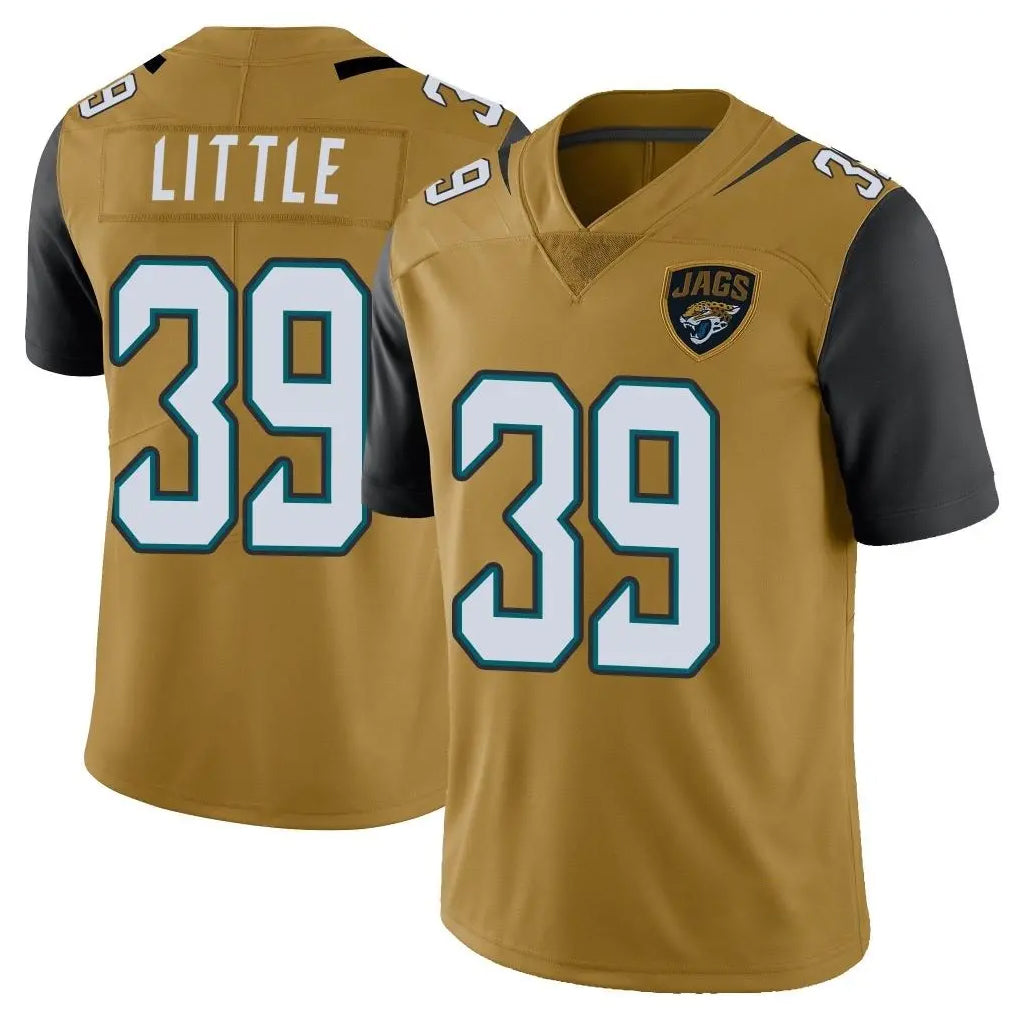 Friene J.Jaguars #39 Cam Little Player Gold Vapor Limited Home Game Stitched Jerseys