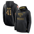 Friene J.Jaguars #41 Josh Hines-Allen Player Black Salute to Service Hoodies Limited Game Stitched Jerseys