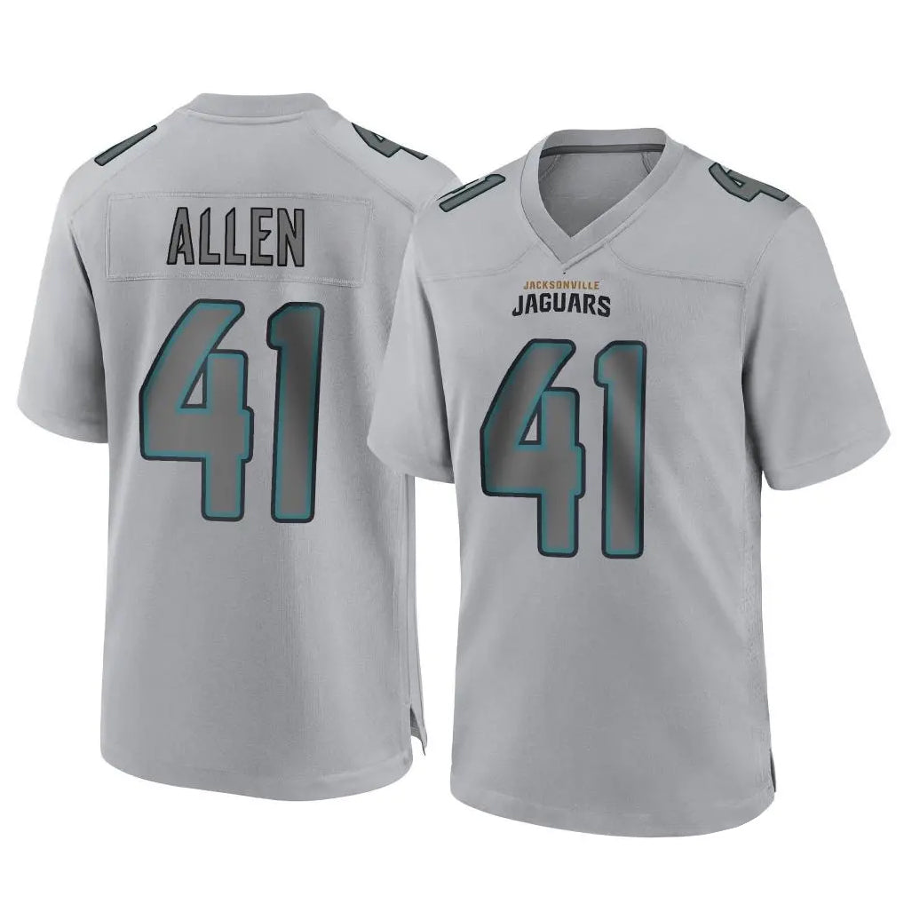Friene J.Jaguars #41 Josh Hines-Allen Player Gray Atmosphere Fashion Home Game Stitched Jerseys