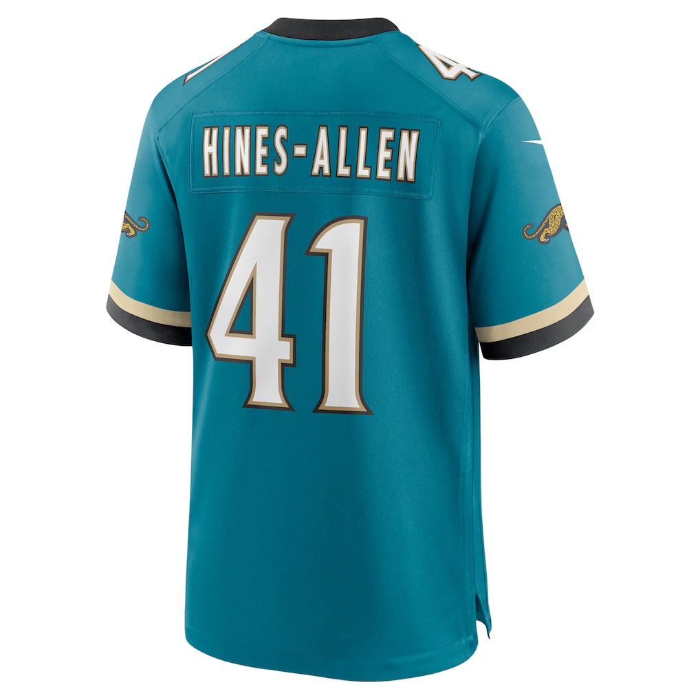 Friene J.Jaguars #41 Josh Hines-Allen Teal Prowler Throwback Player Game Stitched Jerseys
